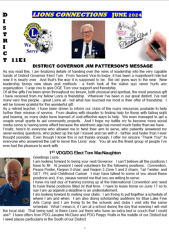 May District 11-E1 Newsletter